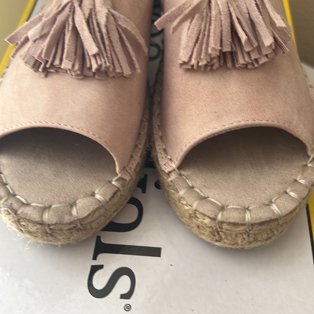 Seven Dials wendelle pale pink suede slip on sandals sz 6 nib - Picture 6 of 9